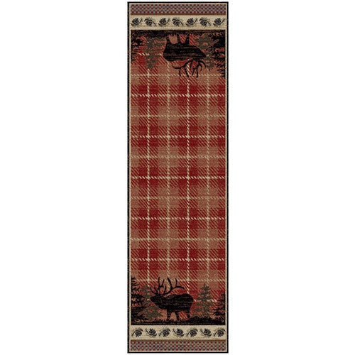 Woodland Elk Trail Rug - 2 x 8