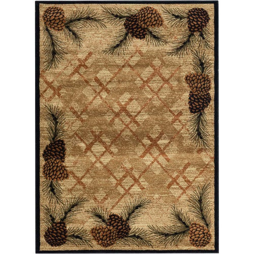 Whispering Pines Border Rug - 5 x 8