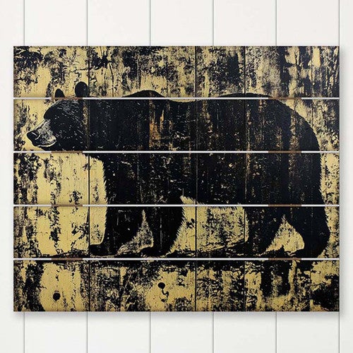 Gold Rush Bear Pallet Sign