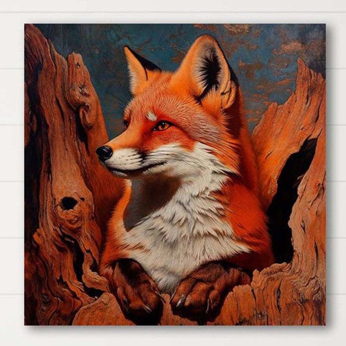 Red Wood Fox Canvas
