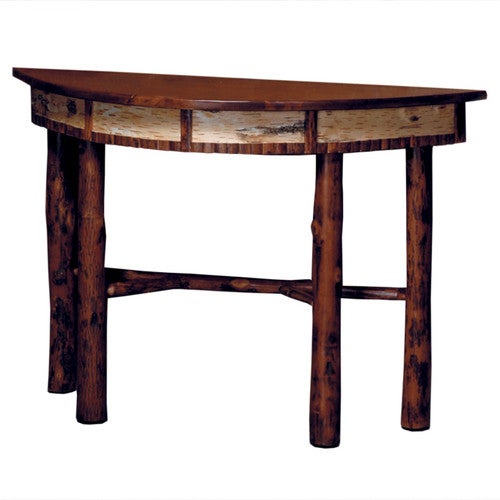 Black Forest Hickory and Birch Bark Console Table