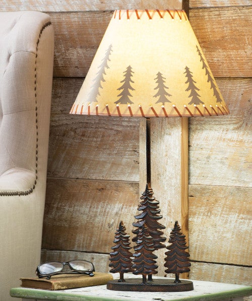 Pine Forest Metal Table Lamp - CLEARANCE