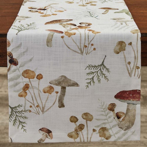 Forest Fungi Table Runner - 72 Inch