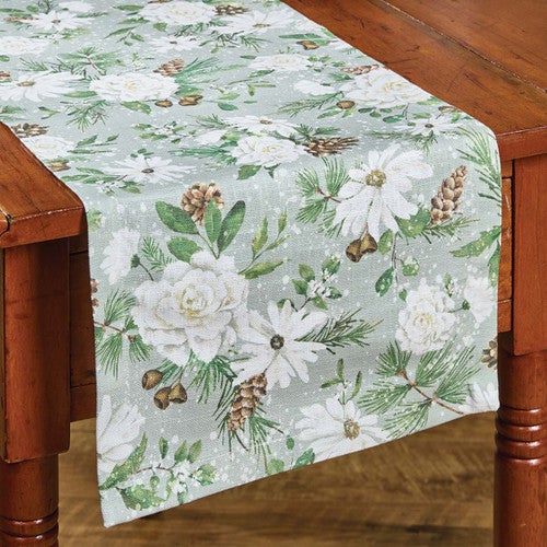 Winter's Blossom Table Runner - 54 Inch