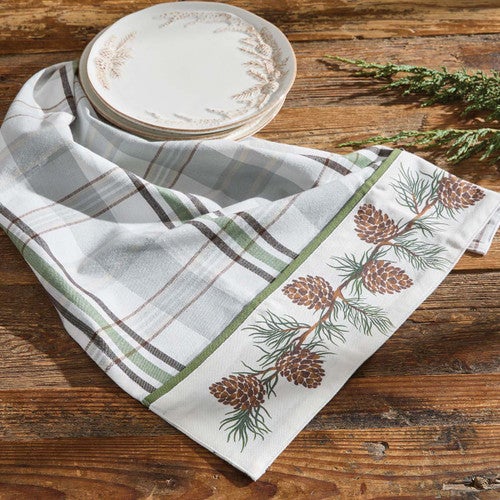 Pinecone Meadow Dishtowels - Set of 4