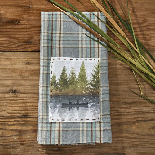 Tranquil Lake Patch Decorative Dishtowels - Set of 4