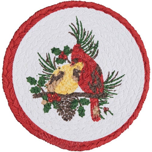 Always & Forever Cardinal Braided Trivets - Set of 4