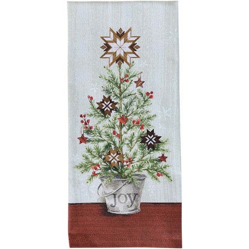 Nordic Holiday Tree Dishtowels - Set of 4