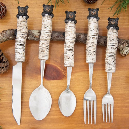 Aspen Bear Flatware - 5 Pcs - CLEARANCE