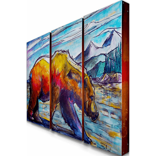 Bear Metal Wall Art - Set of 3