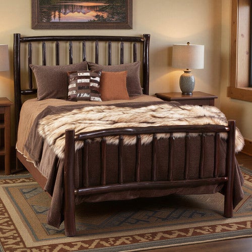 Hickory Traditional Log Bed - Full