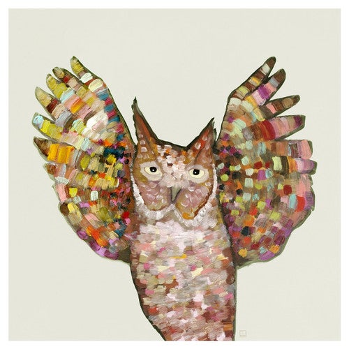 Kaleidoscope Owl Canvas Art