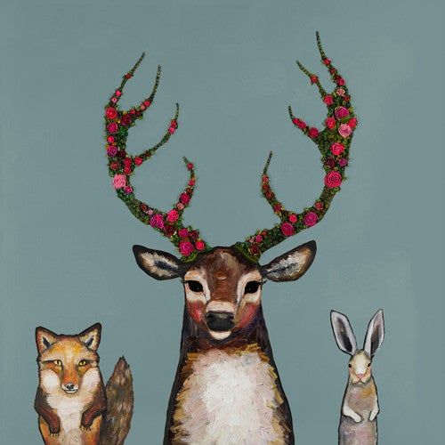 Forest Trio Blue Canvas Art