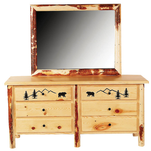 Bear Mountain Log Dresser with Mirror
