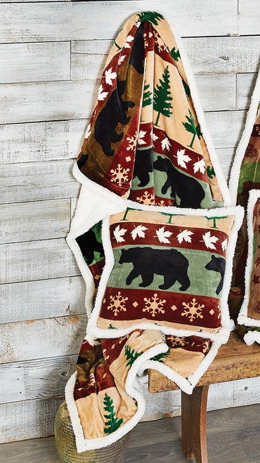 Bear Mountain Plush Throw