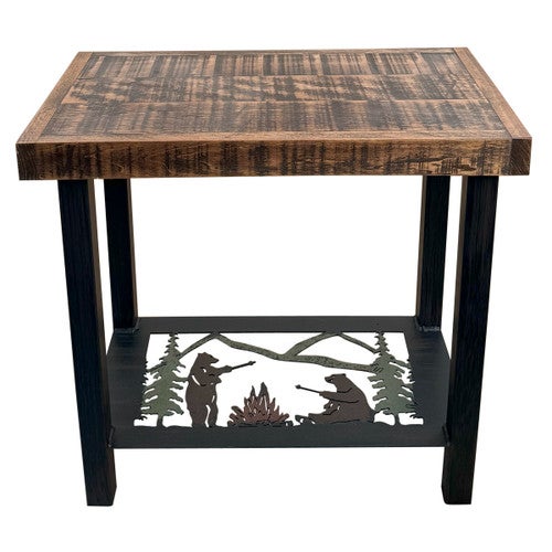 Bear Campfire Side Table
