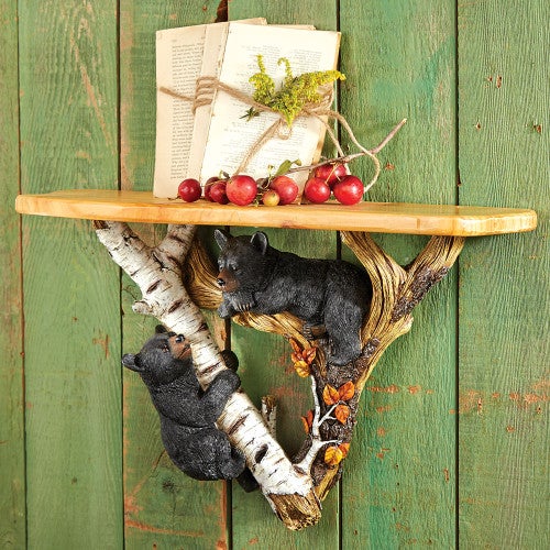Bear on Tree Wall Shelf