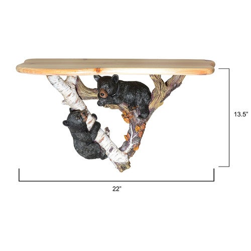 Bear on Tree Wall Shelf