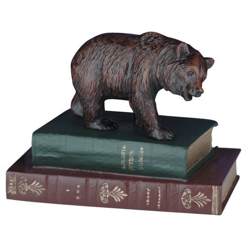 Bear on Two Books Sculpture