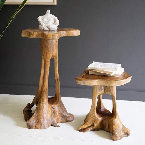 Sherwood Organic Teak Accent Tables - Set of 2