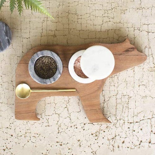 Rustic Bear Salt & Pepper Set