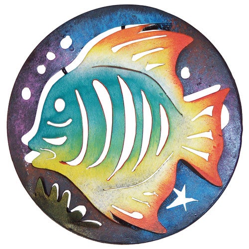 Fish Circle Mini Metal Wall Art - OVERSTOCK