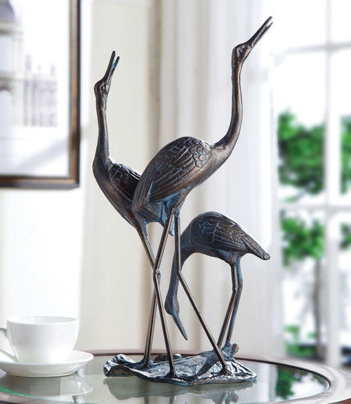 Crane Trio Statue - OVERSTOCK