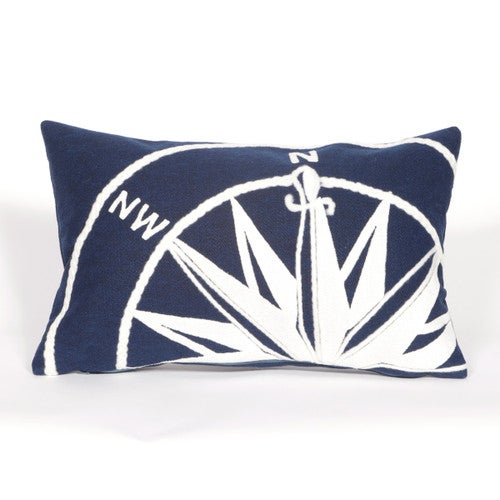 Compass Marine Indoor/Outdoor Rectangle Pillow - OVERSTOCK
