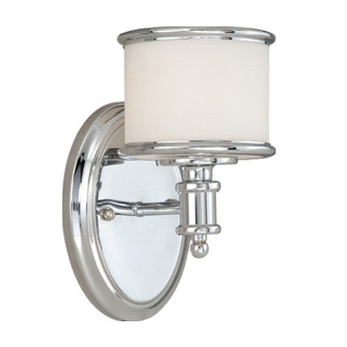 Edmonton 1 Light Vanity Lamp - Chrome - OVERSTOCK