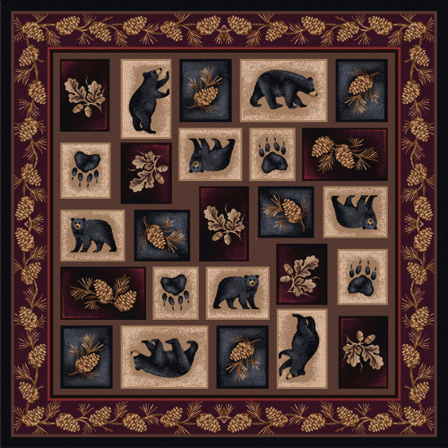 Bear Patch Rug - 8 Ft. Square