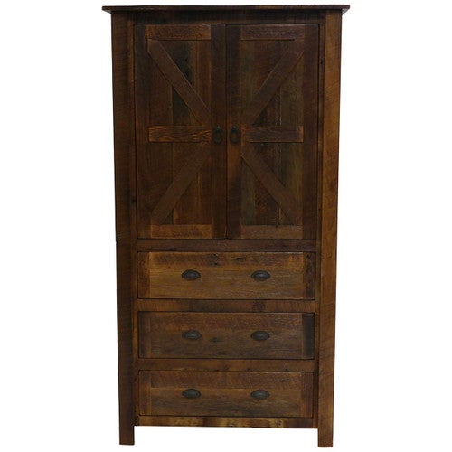 Barnwood Three Drawer Armoire