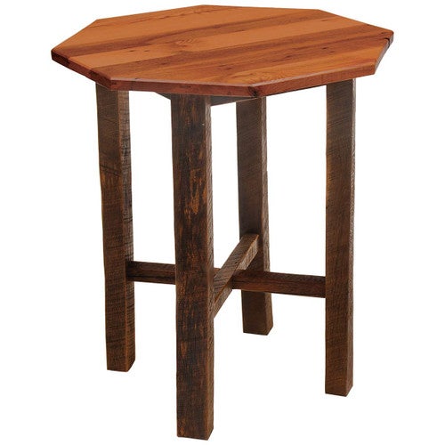 Barnwood Octagon Pub Table - 36 Inch