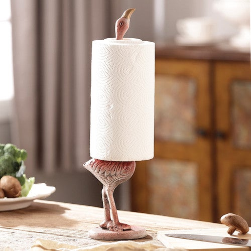 Tropical Flamingo Paper Towel Holder - OVERSTOCK