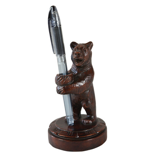 Bear Pen Holder - Burlwood