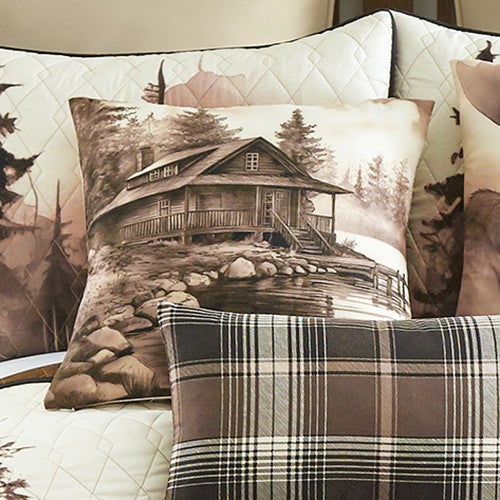 Wildlife Hideaway Cabin Pillow