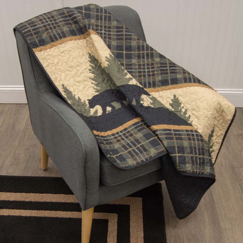 Timberland Plaid Bear Throw