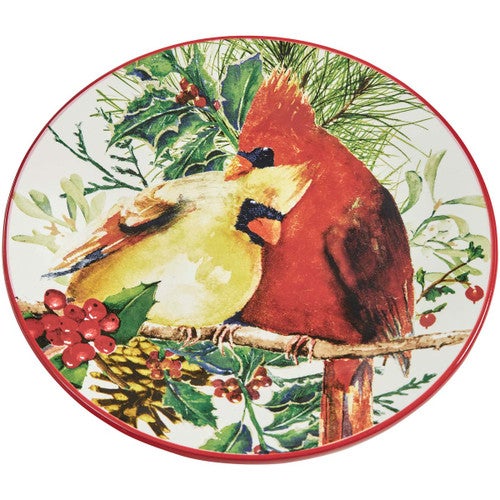 Always & Forever Cardinal Dessert Plates - Set of 4