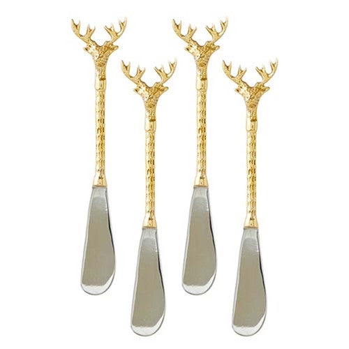 Gilded Antler Charm Spreaders - Set of 4