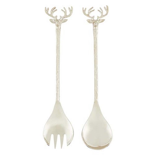 Antler Charm Salad Servers - Set of 2