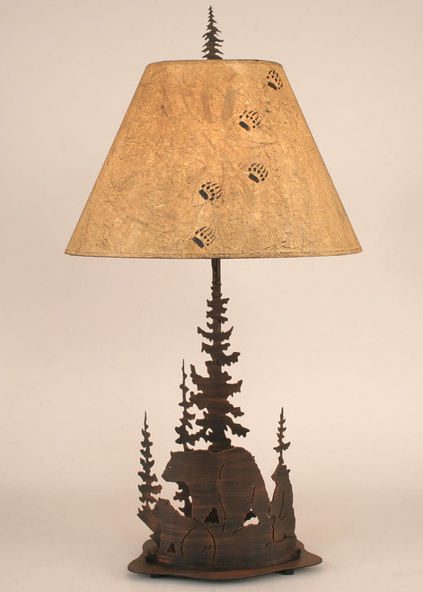 Bear Round Metal Art Table Lamp