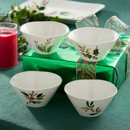 Lodge Holly Ice Cream Bowls-Set of 4