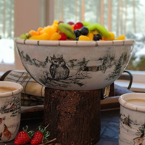 December Woodland Deep Bowl