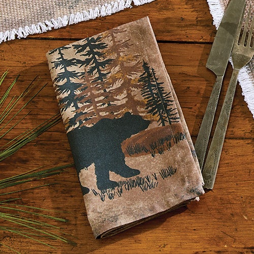 Whispering Pines Bear Napkin