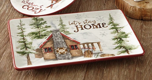 Winter Cabin Platter