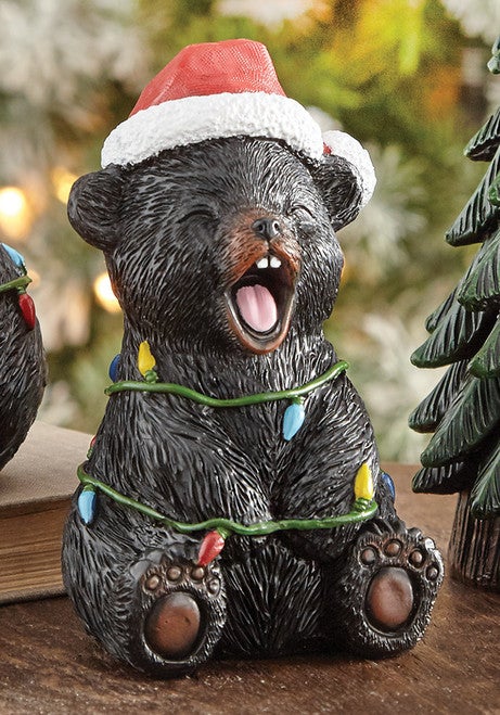 Sleepy Santa Bear Figurine
