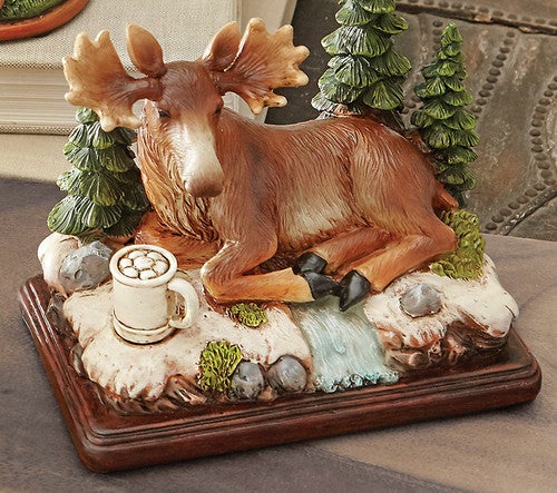 Relaxing Hot Chocolate Moose Figurine