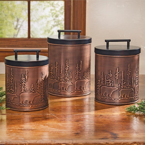 Bear Ridge Metal Canisters - Set of 3