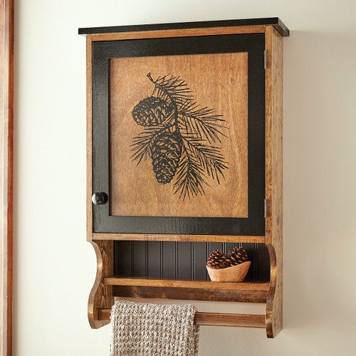 Pinecone Silhouette Wall Cabinet