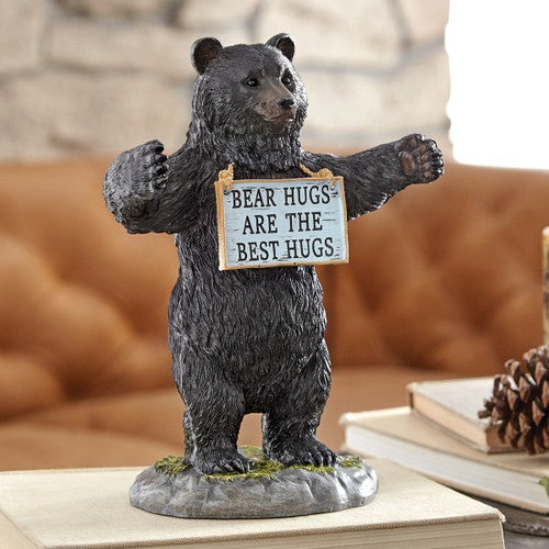 Black Bear Hugs Figurine