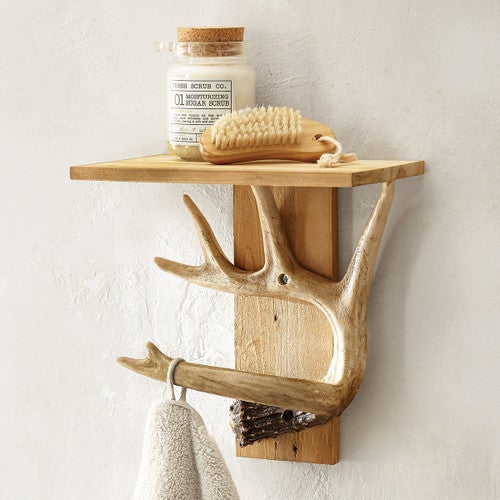 Antler Ridge Wall Shelf & Hook